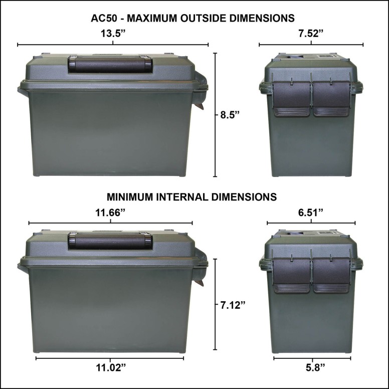 MTM CASE-GARD AC50C - Κουτί πυρομαχικών 50 Caliber