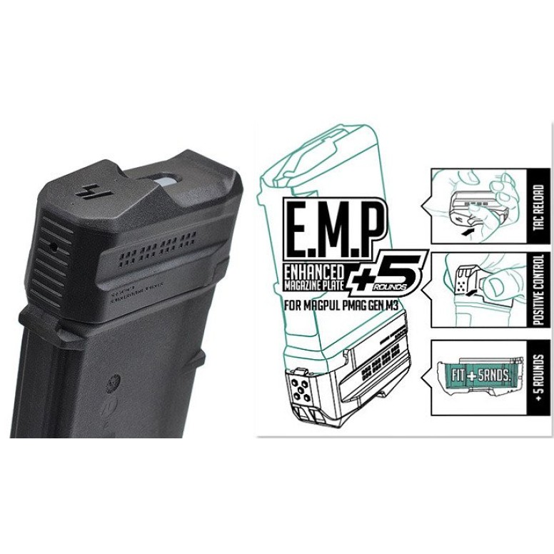 Strike Industries Enhanced Magazine plate for GEN 3 PMAG +5 Black