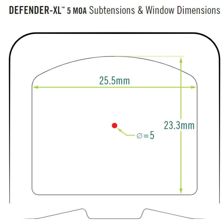 Vortex Optics DEFENDER-XL 5 MOA MICRO RED DOT